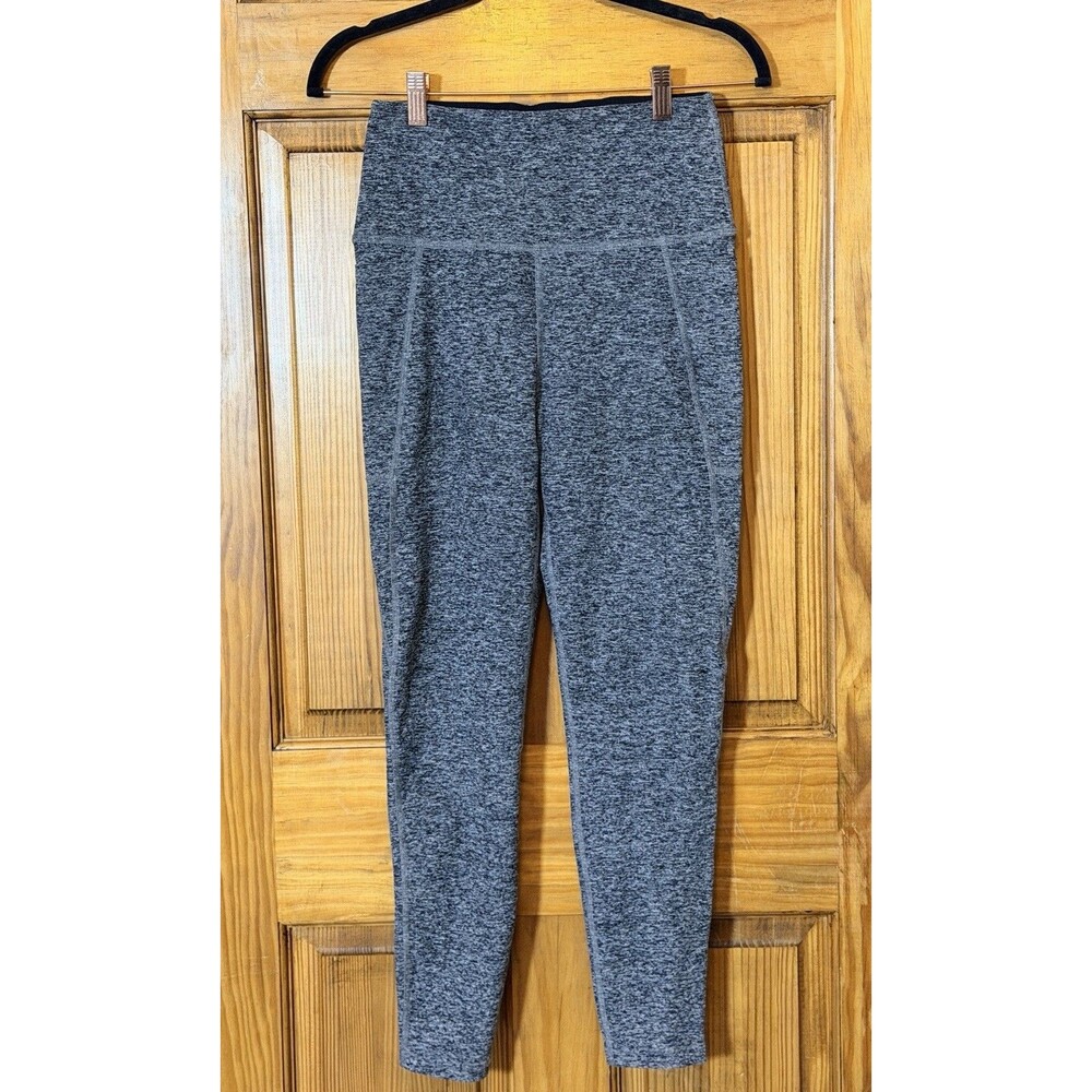 Beyond Yoga Spacedye High Waisted Midi Leggings Heather Gray Size Large EUC